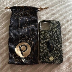 Loopy Case Black Floral Phone Case iPhone 12